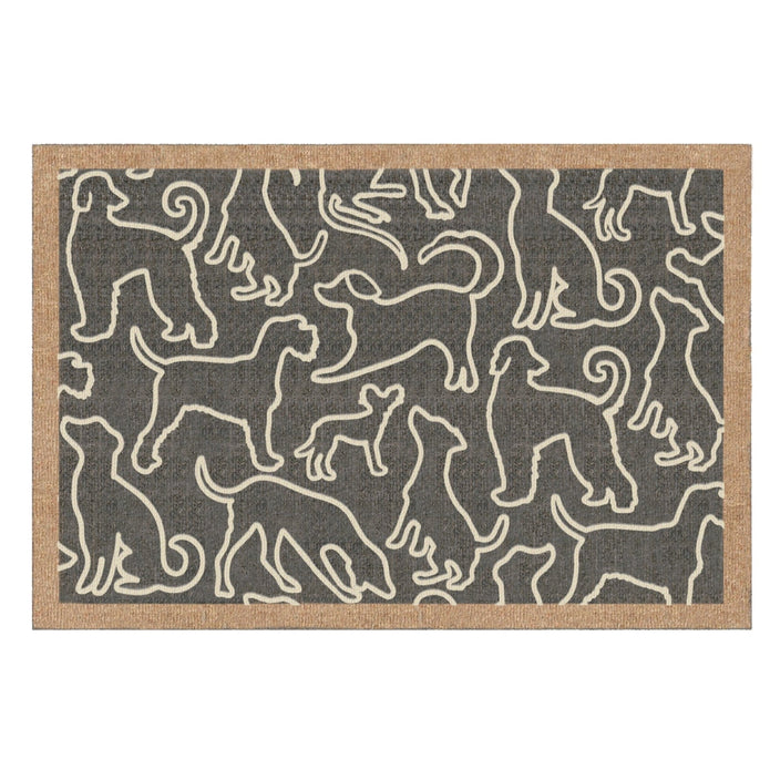 Howler & Scratch Patterned Outlined Dogs - handmade