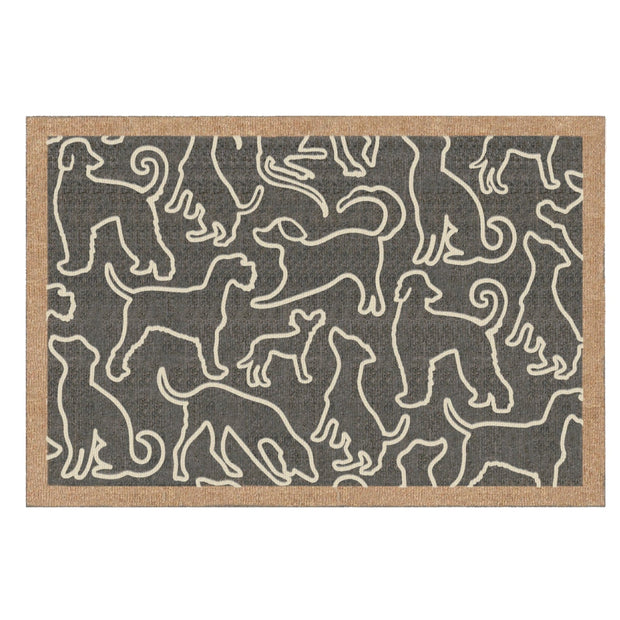 Howler & Scratch Patterned Outlined Dogs - handmade