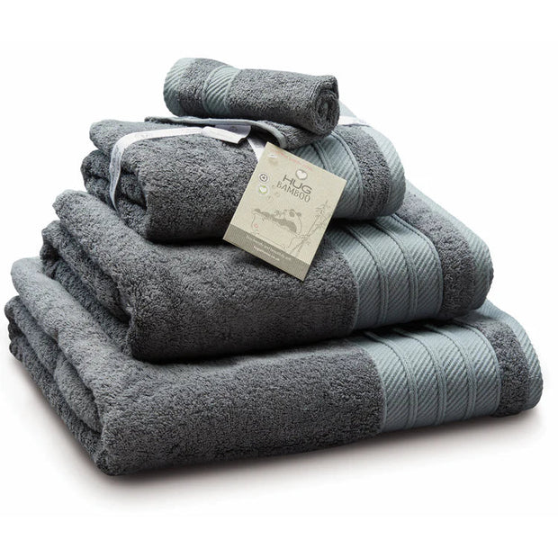Hug Bamboo Towel Graphite - handmade