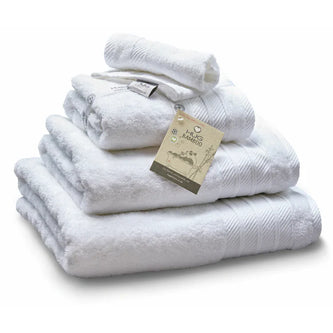 Hug Bamboo Towel White - handmade