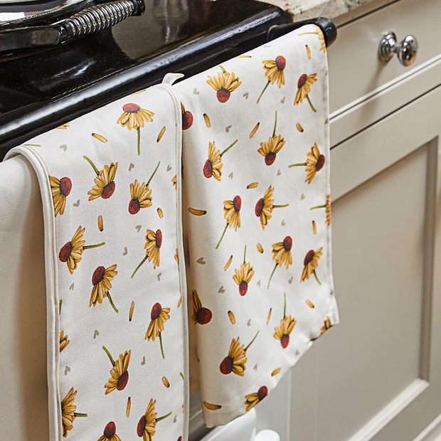 Hug Kitchen Tea Towel Design 2 Multi Daisy 47x77 - handmade