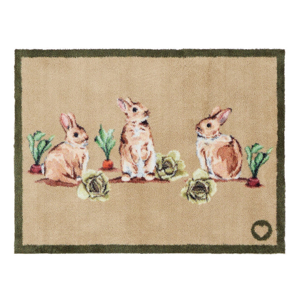 Hug Rug Allotment Bunnies - handmade