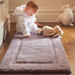 Hug Rug Bamboo Border - Lavender - handmade