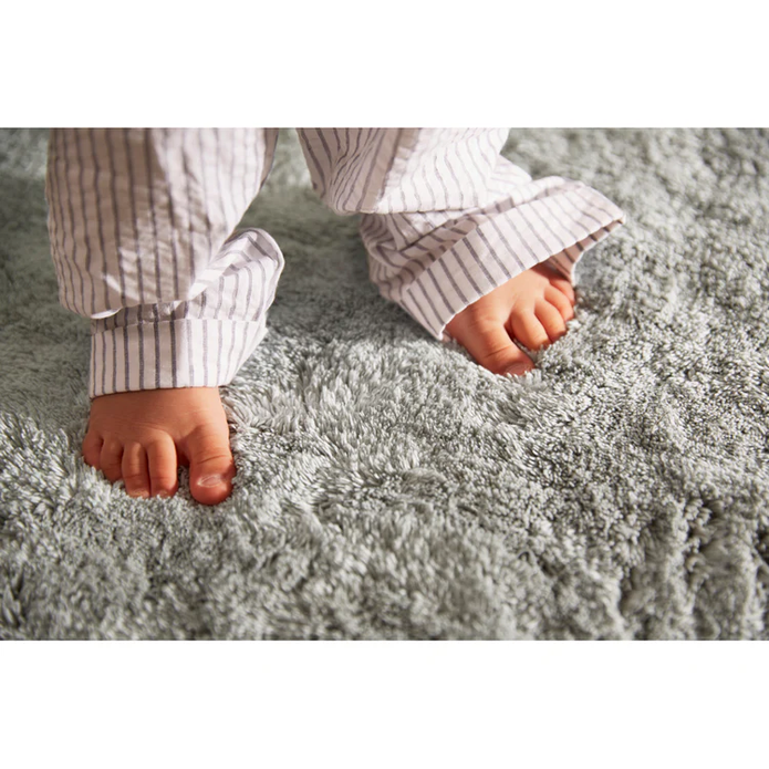 Hug Rug Bamboo Plain - Grey - handmade