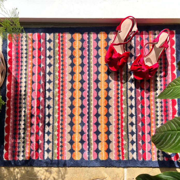 Hug Rug - Beady Stripe - handmade