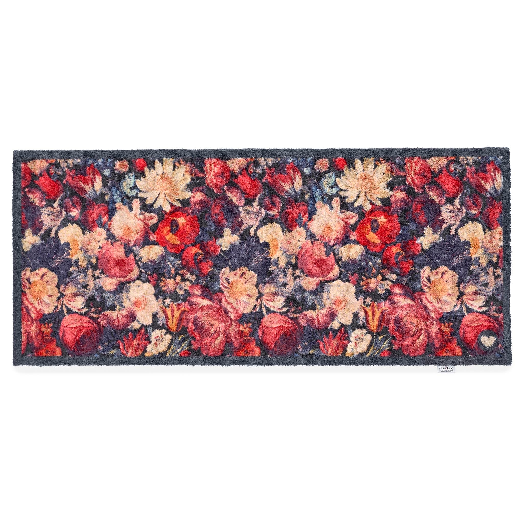 Hug Rug Dark Florals - handmade