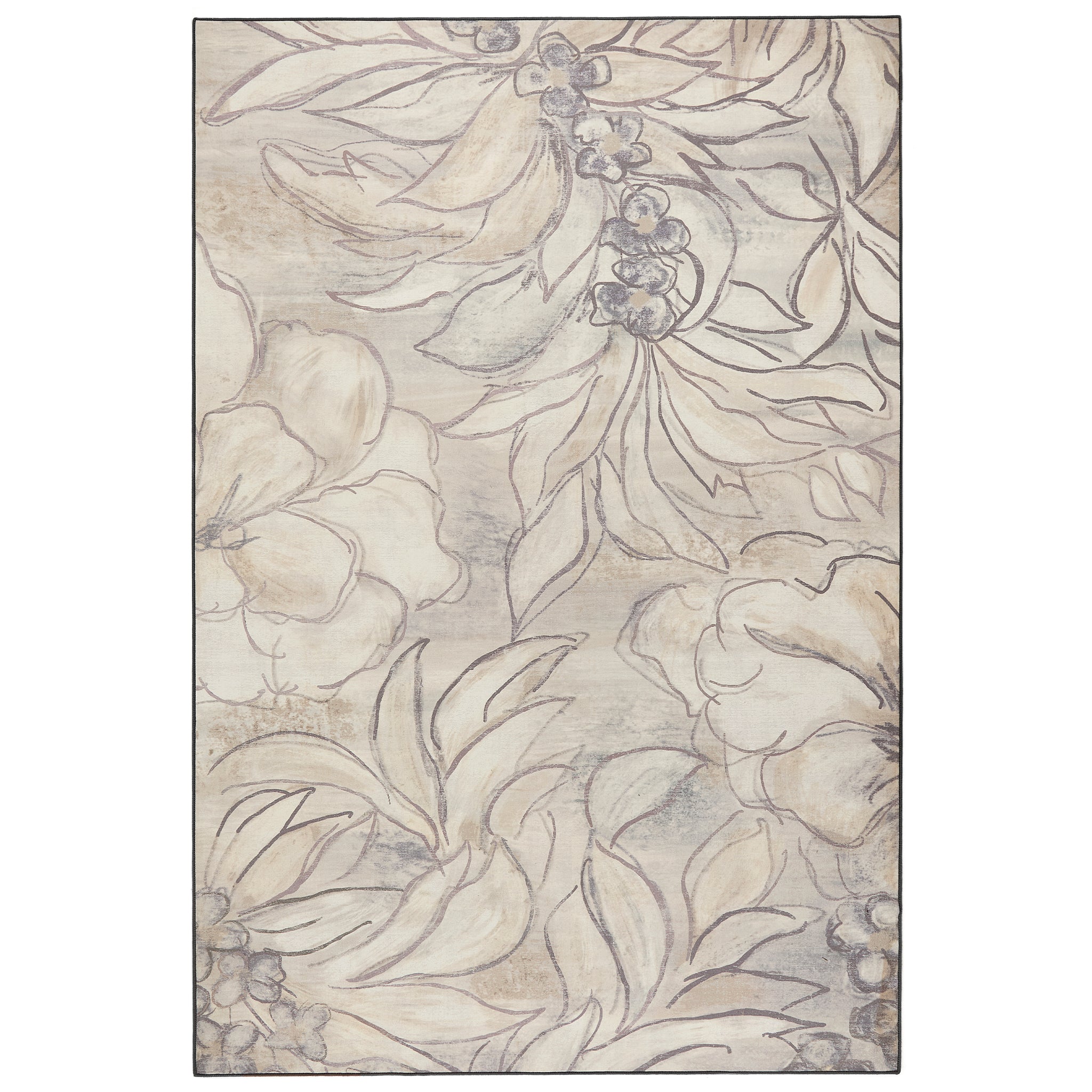 Hug Rug Eco-Washable Art Floral - handmade