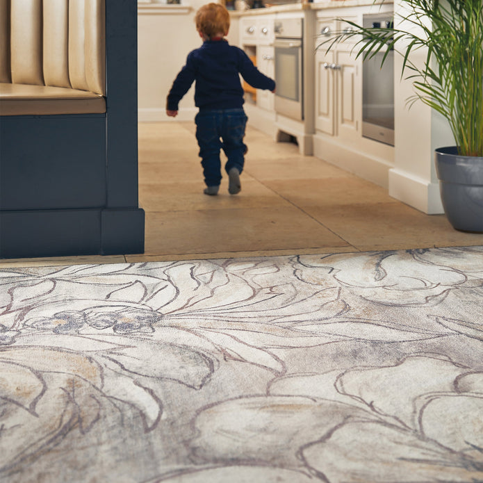 Hug Rug Eco-Washable Art Floral - handmade