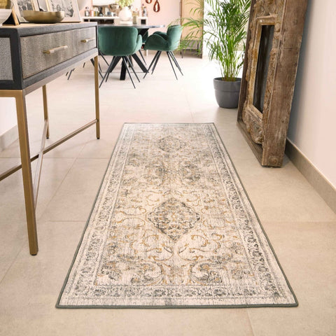 Hug Rug Eco-Washable Baroque Rugs Grey / 75X220 RUGS_and_MORE 5026134621664