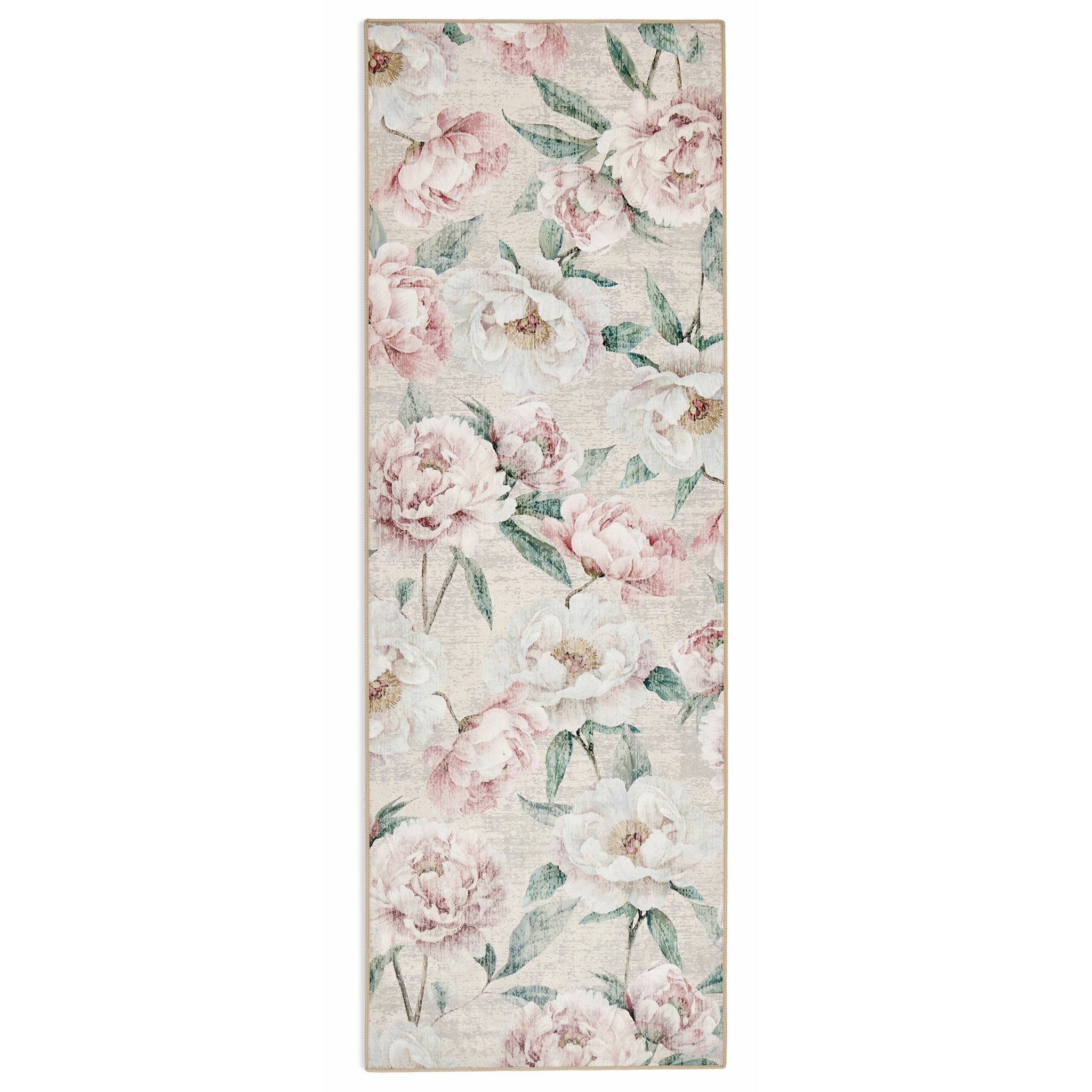 Hug Rug Eco-Washable Blooming Peonies Oyster Pink - handmade