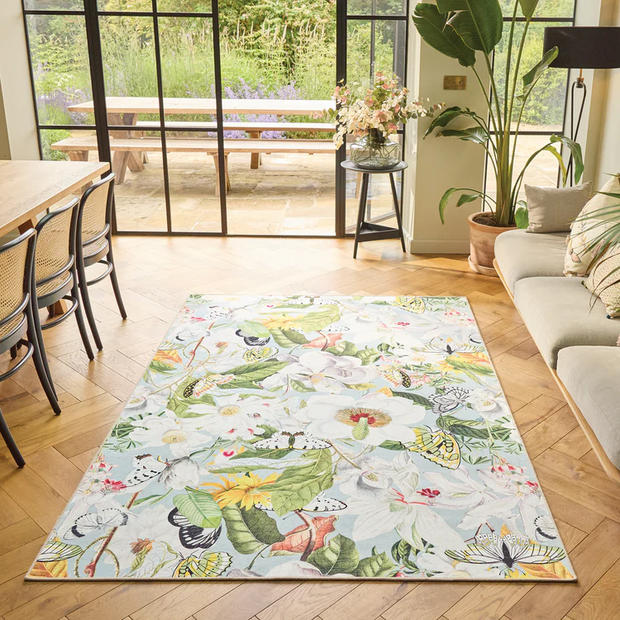Hug Rug Eco-Washable Butterfly Blooms - handmade