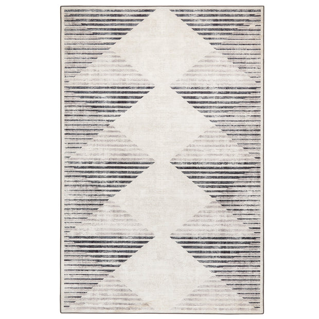 Hug Rug Eco-Washable Chevron Charcoal - handmade