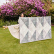 Hug Rug Eco-Washable Chevron Charcoal - handmade