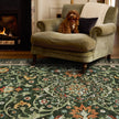 Hug Rug Eco-Washable Country Paisley Green - handmade