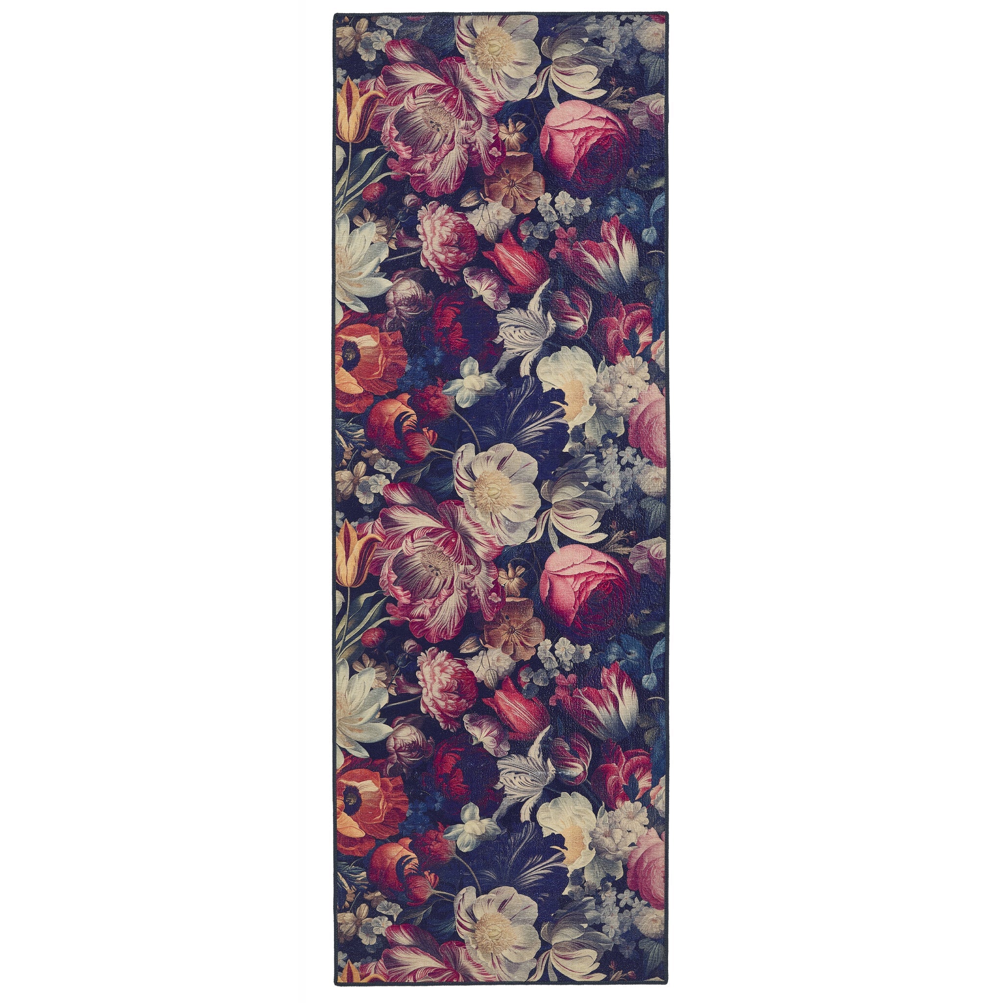Hug Rug Eco-Washable Dark Florals - handmade