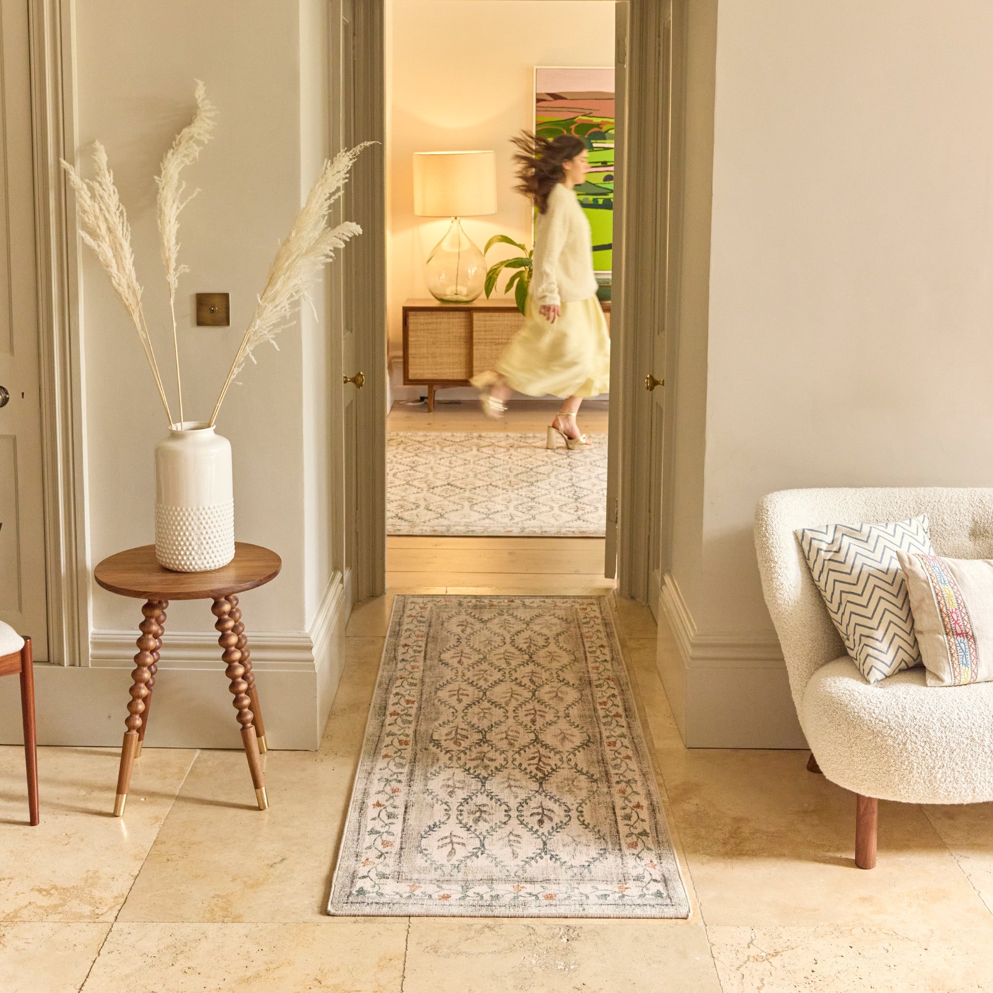 Hug Rug Eco-Washable English Garden - handmade