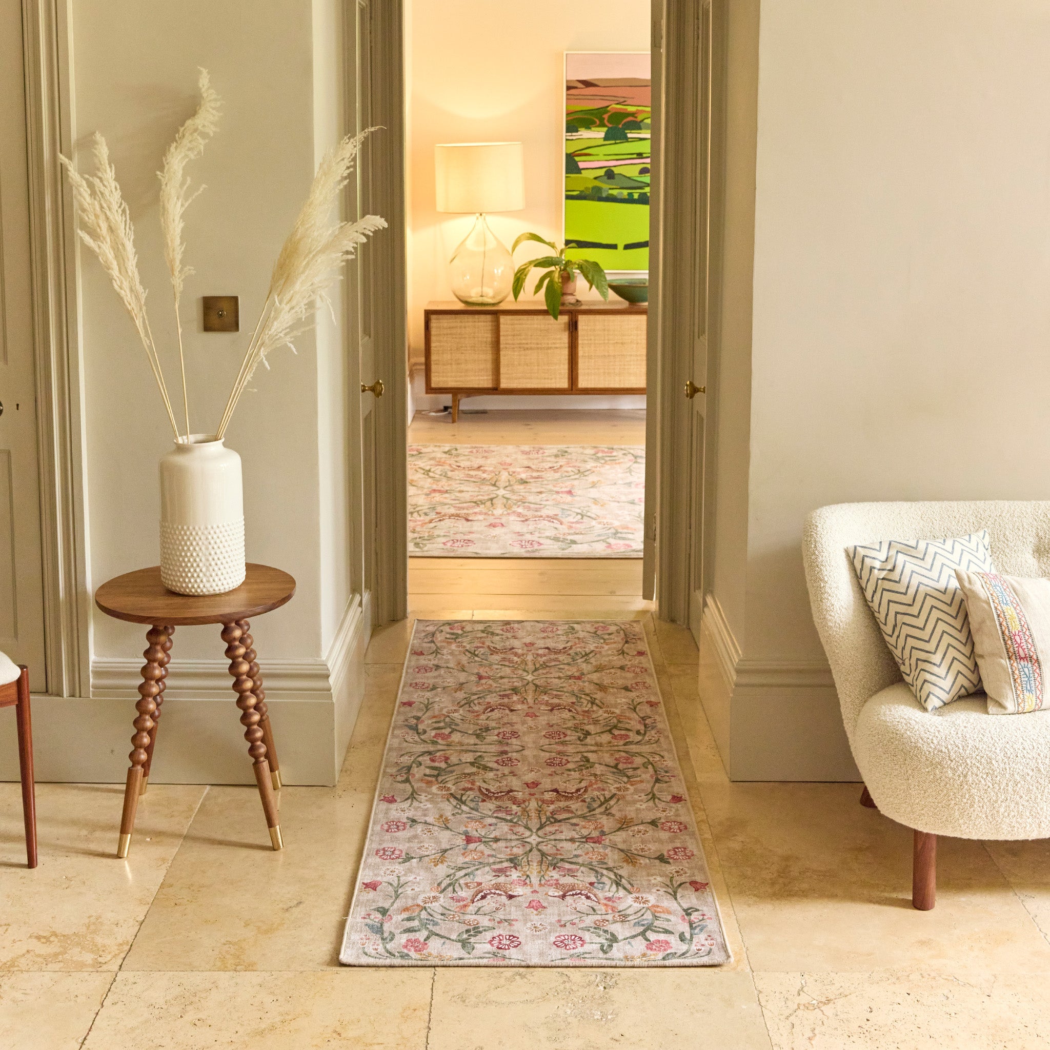 Hug Rug Eco-Washable Heritage Garden - handmade