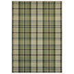 Hug Rug Eco-Washable Isla Green Plaid - handmade