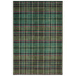 Hug Rug Eco-Washable Isla Plaid Emerald - handmade