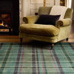 Hug Rug Eco-Washable Isla Plaid Emerald - handmade