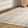 Hug Rug Eco-Washable Isla Plaid Natural - handmade