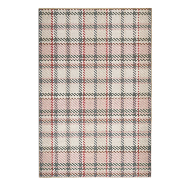 Hug Rug Eco-Washable Isla Plaid Pink - handmade
