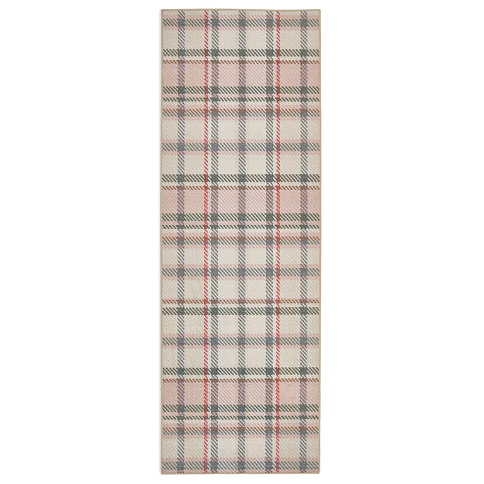 Hug Rug Eco-Washable Isla Plaid Pink - handmade
