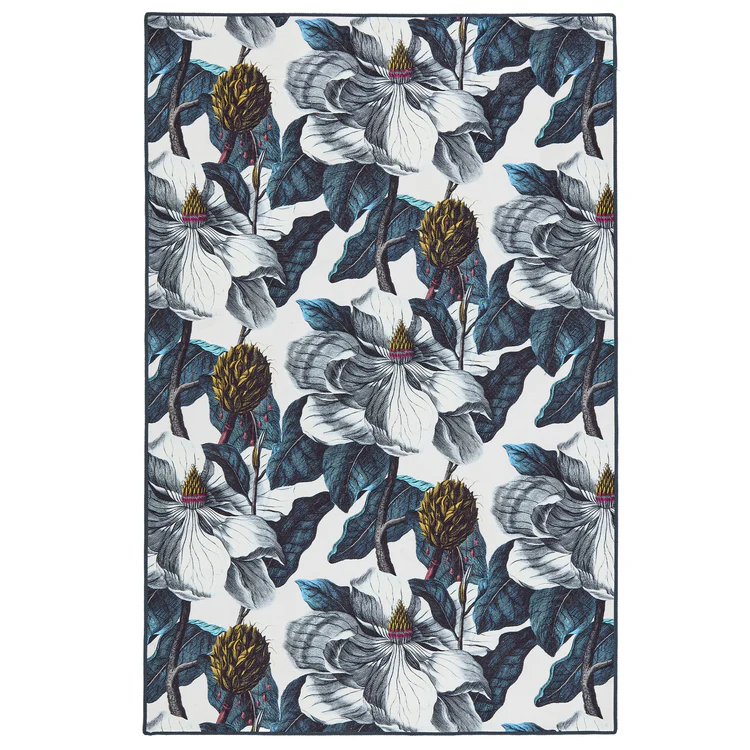 Hug Rug Eco-Washable Magnolia Garden - handmade