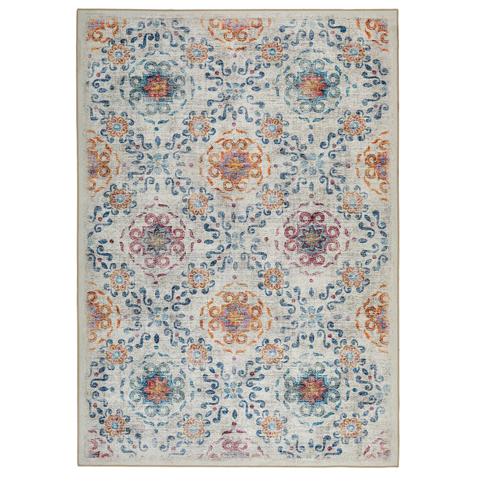 Hug Rug Eco-Washable Modern Damask - handmade