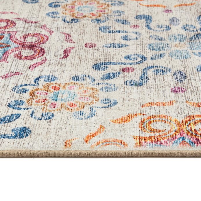 Hug Rug Eco-Washable Modern Damask - handmade