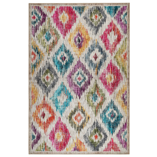 Hug Rug Eco-Washable Painted Ikat - handmade