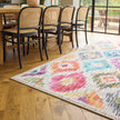 Hug Rug Eco-Washable Painted Ikat - handmade