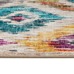 Hug Rug Eco-Washable Painted Ikat - handmade