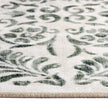 Hug Rug Eco-Washable Vintage Scroll Green - handmade