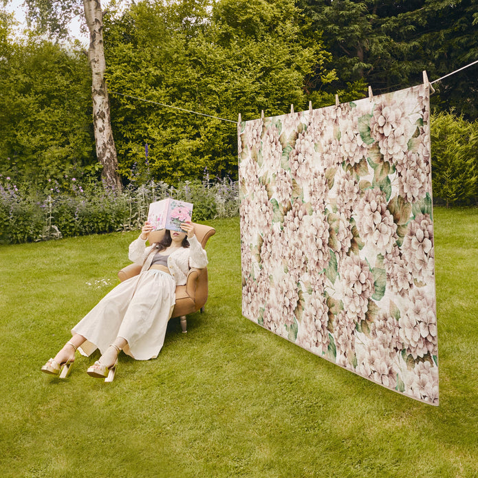 Hug Rug Eco-Washable Wild Hydrangea - handmade