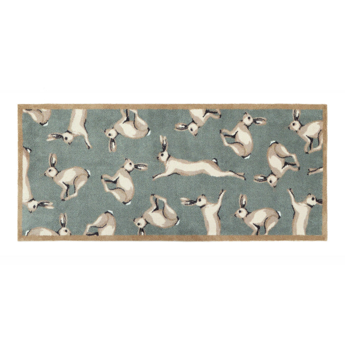 Hug Rug Farmhouse Hares - handmade