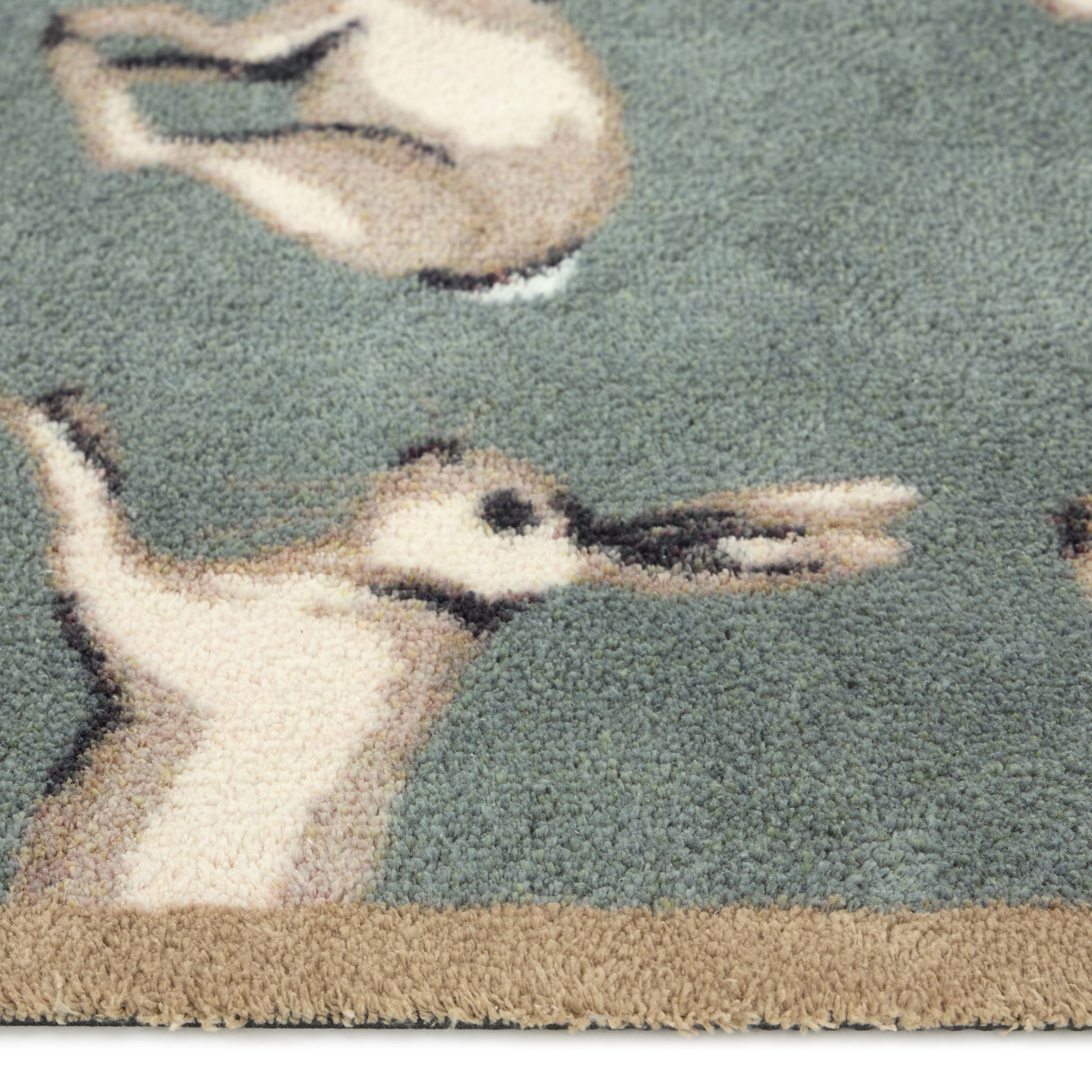 Hug Rug Farmhouse Hares - handmade