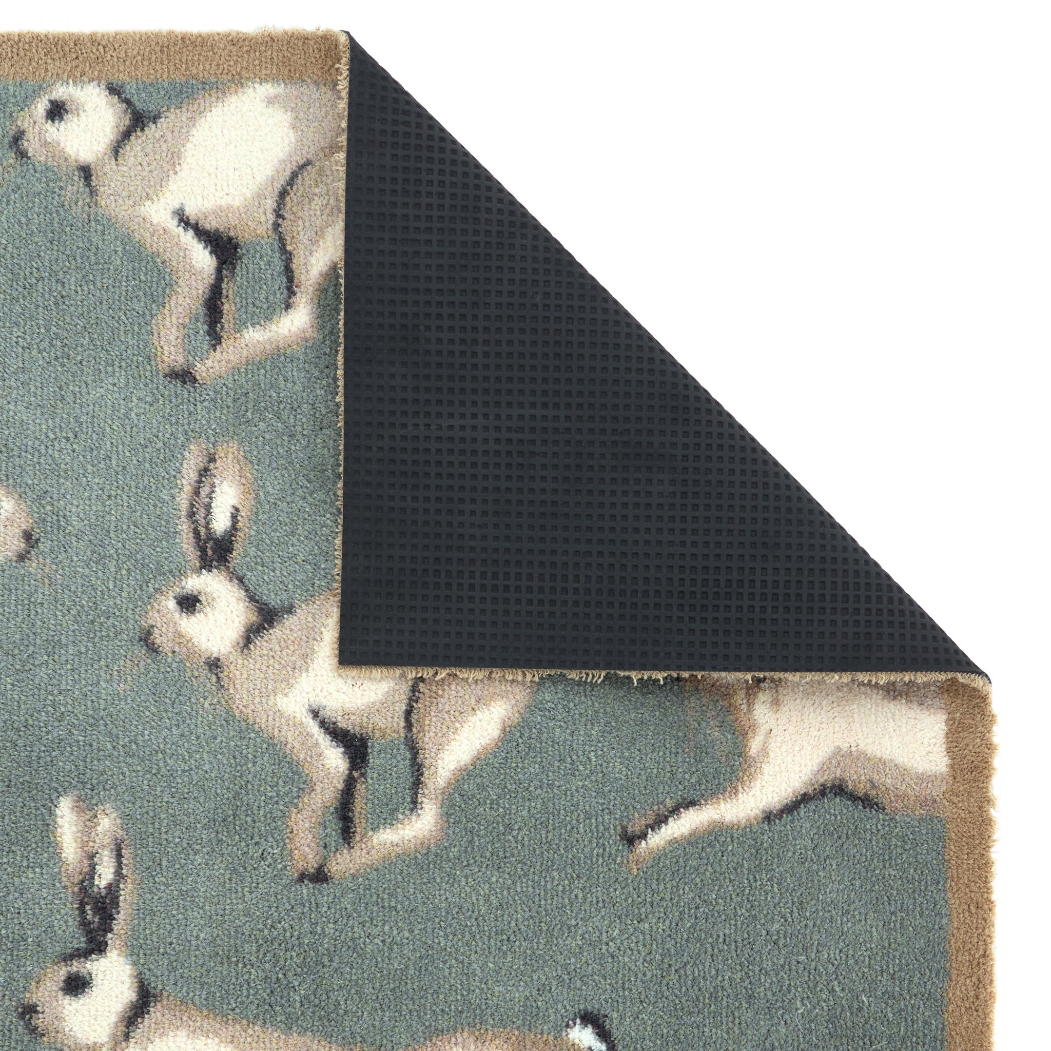 Hug Rug Farmhouse Hares - handmade