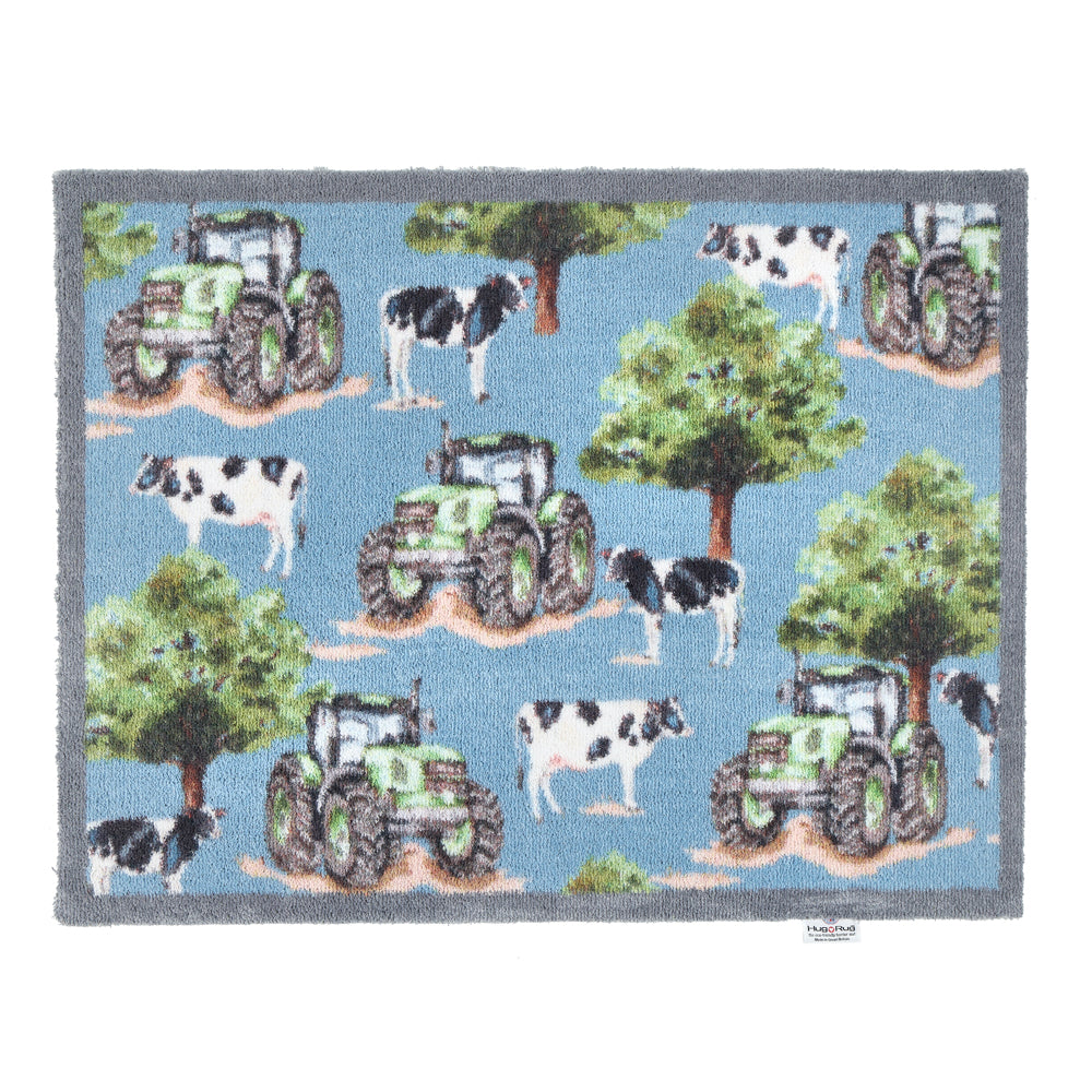 Hug Rug Farmyard Tractors & Cows - handmade