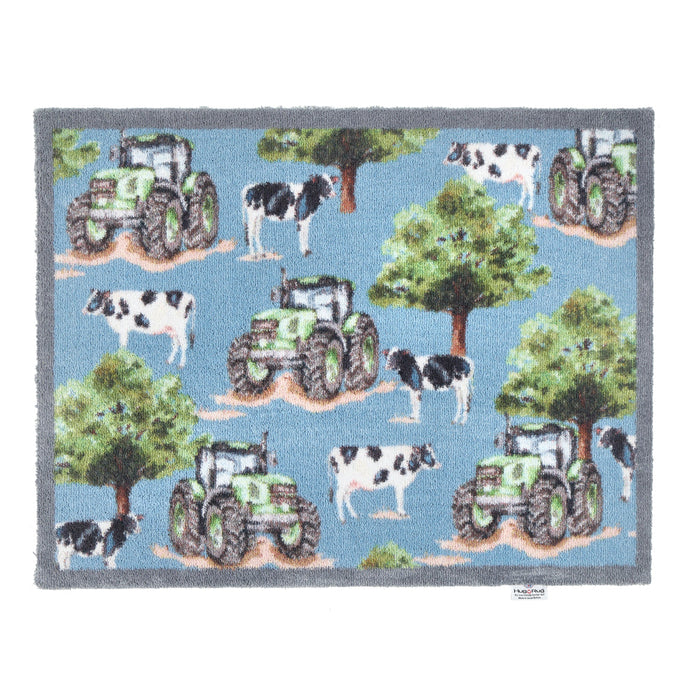 Hug Rug Farmyard Tractors & Cows - handmade