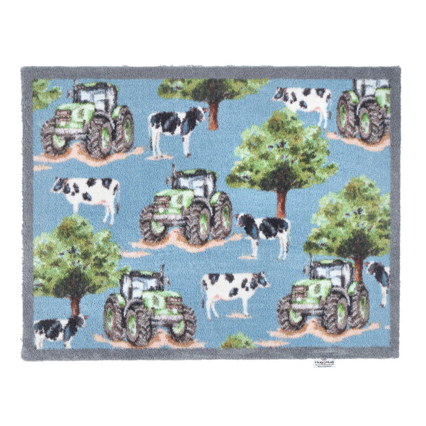 Hug Rug Farmyard Tractors & Cows - handmade