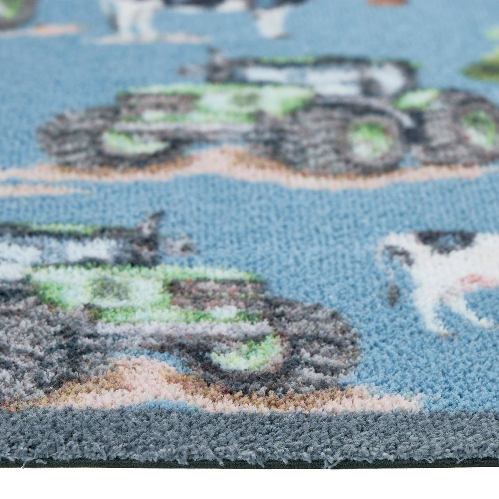 Hug Rug Farmyard Tractors & Cows - handmade