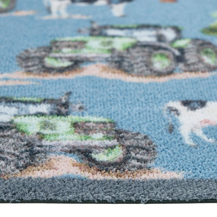 Hug Rug Farmyard Tractors & Cows - handmade