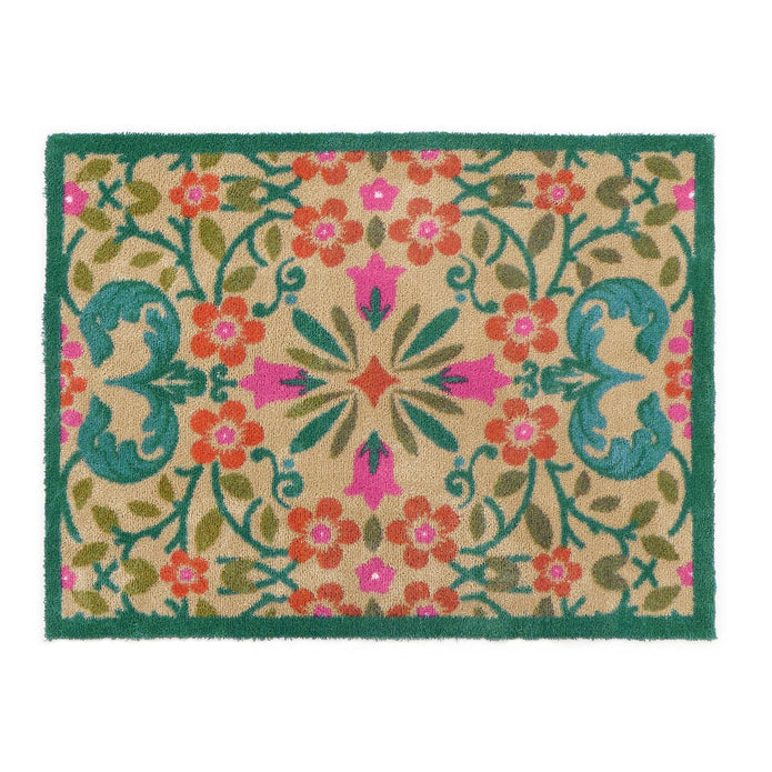 Hug Rug Folk Floral - handmade