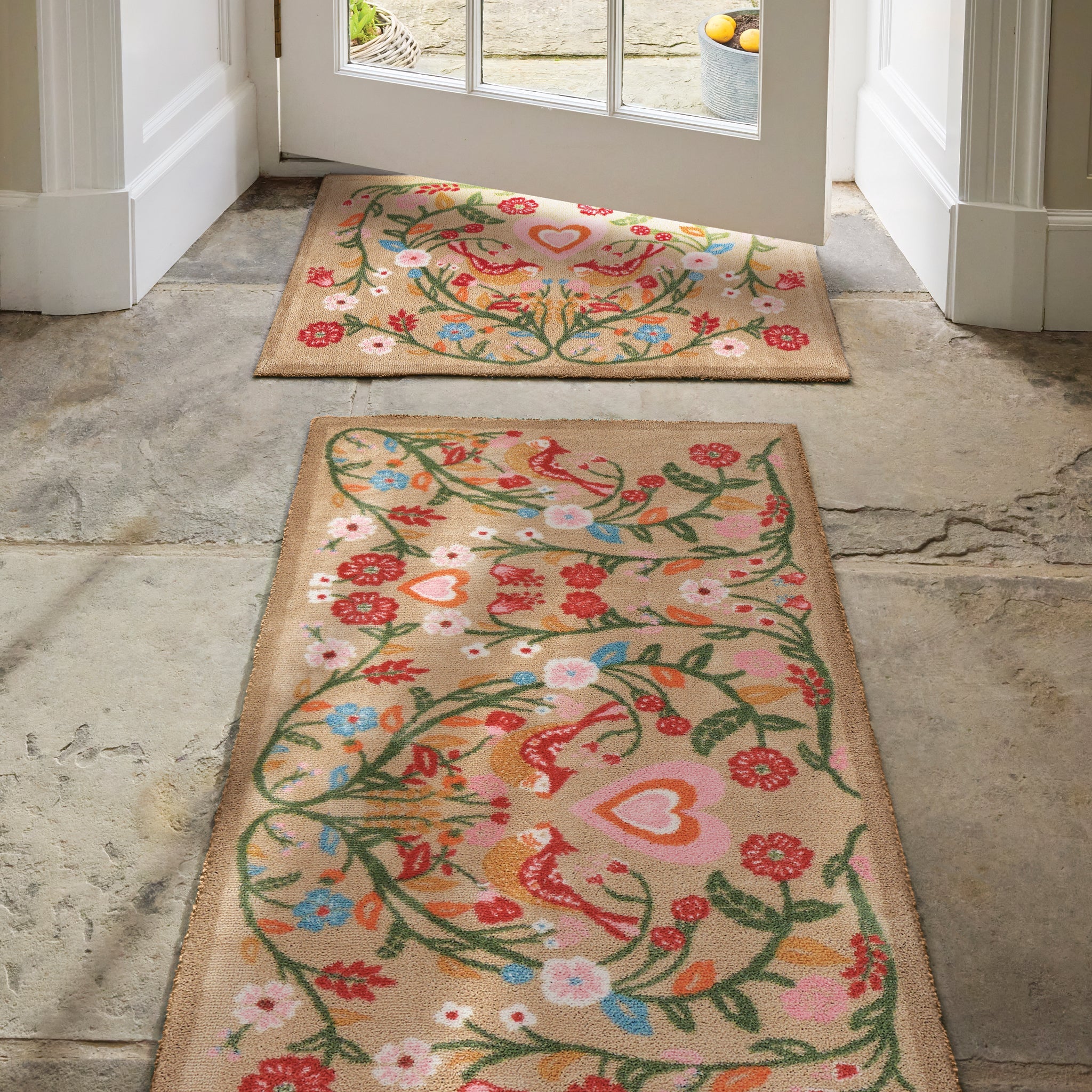 Hug Rug Garden Lovebirds - handmade