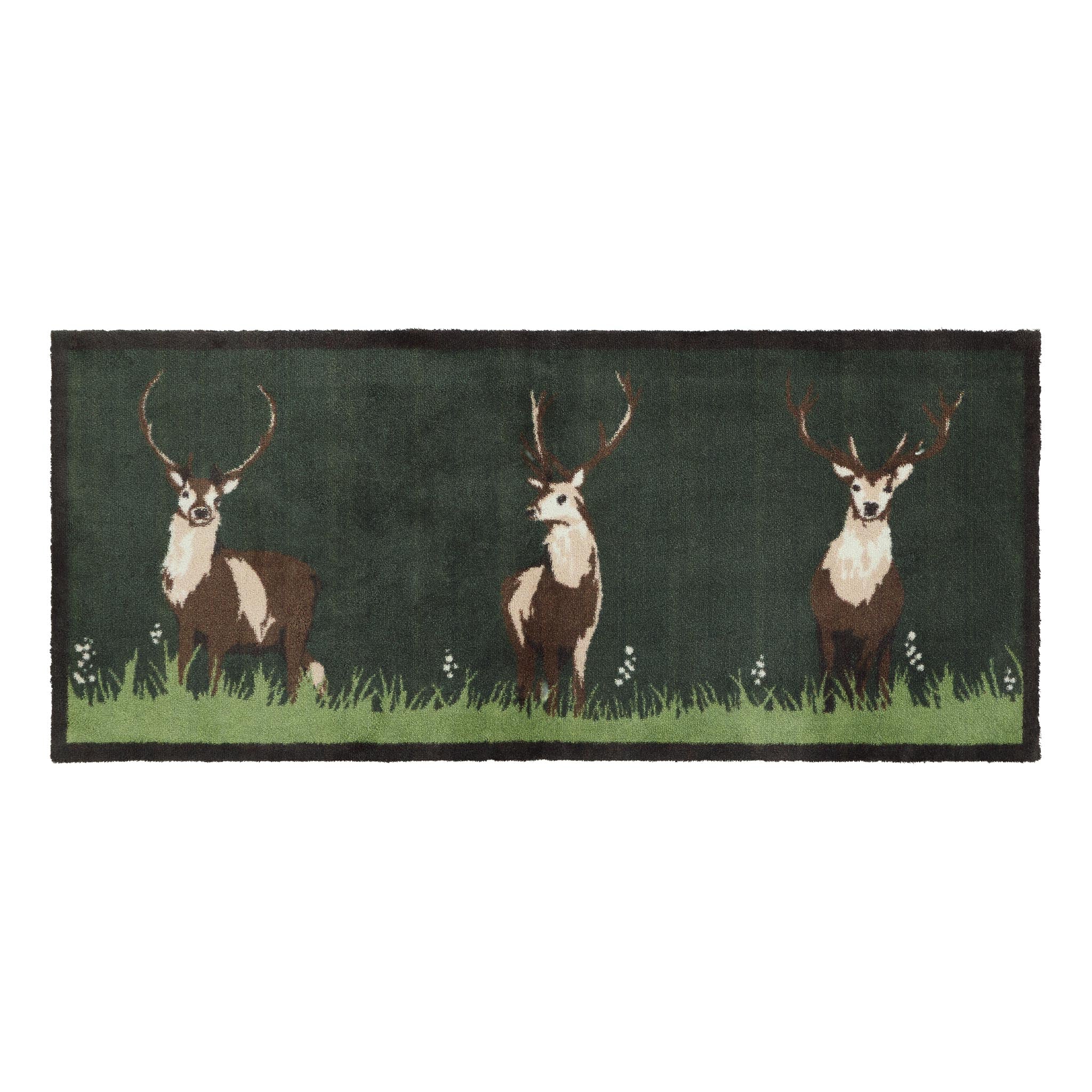 Hug Rug Green Deer - handmade