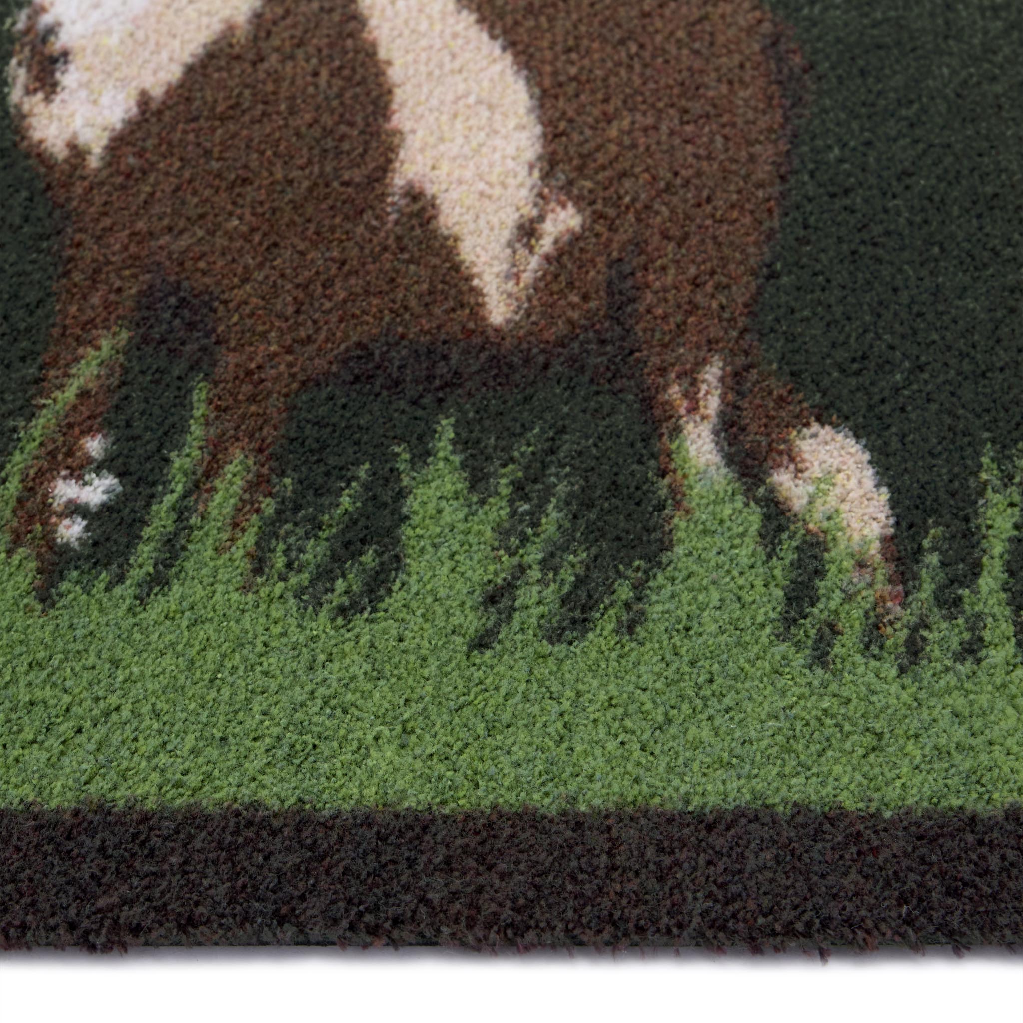 Hug Rug Green Deer - handmade