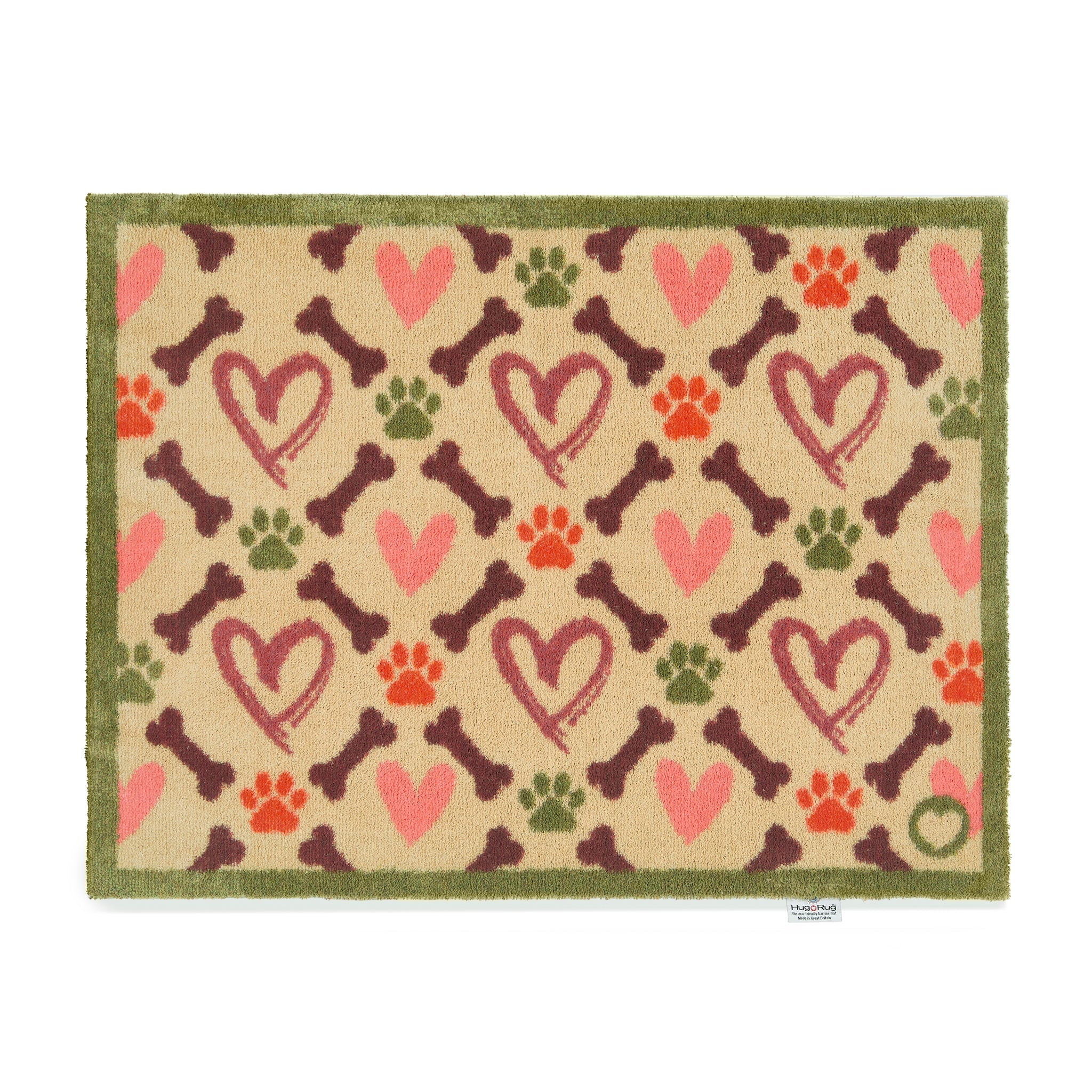 Hug Rug Hearts and Bones - handmade