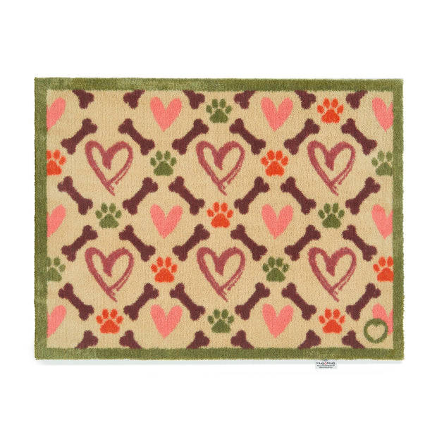 Hug Rug Hearts and Bones - handmade
