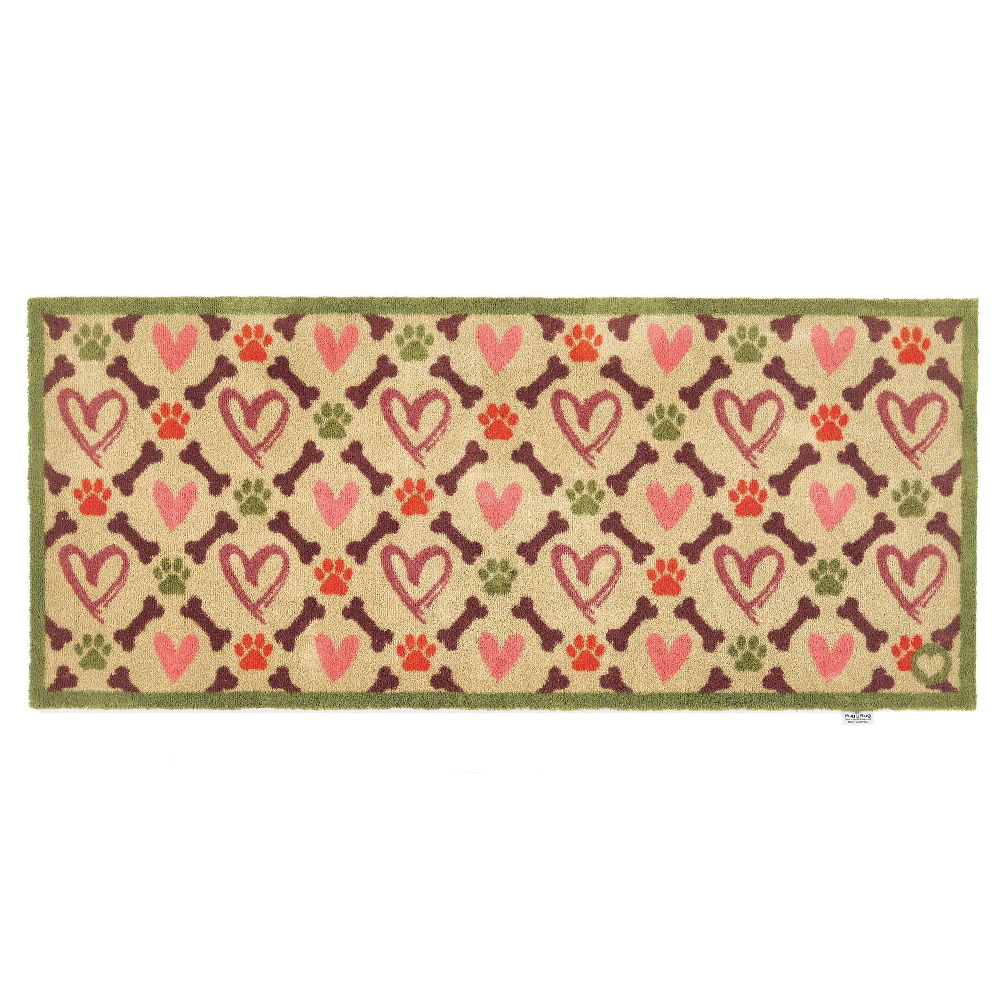 Hug Rug Hearts and Bones - handmade